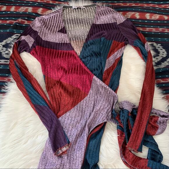 Tanya Taylor Elie Wrap Geometric Midi Dress sz S - Picture 5 of 11